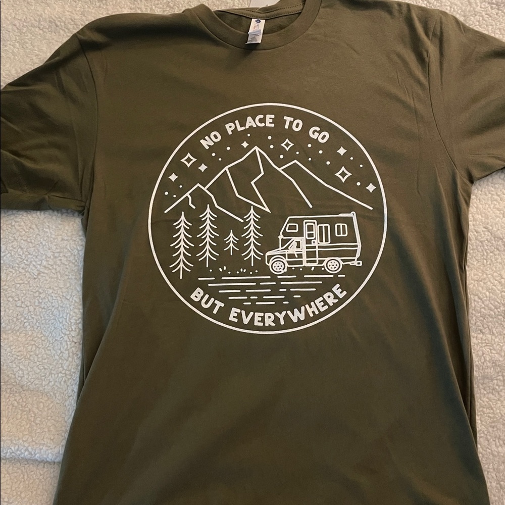 Next Level Women’s T-Shirt Size Small “No Place To Go But Everywhere” NWT